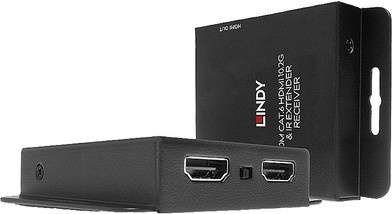Lindy HDMI 4K UHD Video Audio Infrarot Extender in Schwarz bis zu 70 m Reichweite - Bild 1