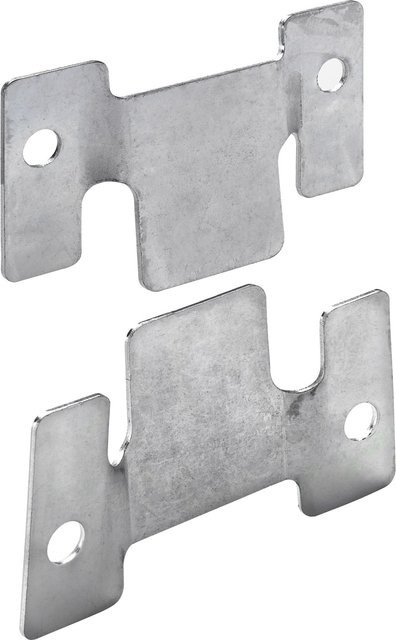 Hettich Universalverbinder aus verzinktem Stahl in Silber, 4 Stück - Bild 1