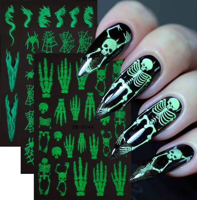 SWEET TREND Nagelaufkleber Halloween, 3 Stück, Glänzend, Unisex - Bild 1