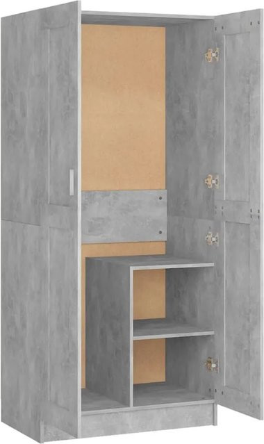 vidaXL Kleiderschrank modern in Grau mit mattem Finish, B/T/H: 82,5 x 51,5 x 180 cm - Bild 1