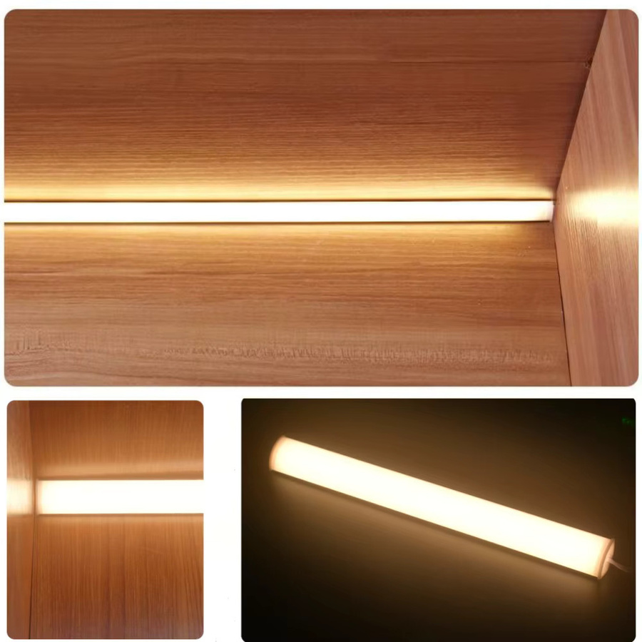 KISUFU 12V LED-Schrankleuchte aus Aluminium in Weiß für Küche und Schlafzimmer, Länge: 30 cm - Bild 2