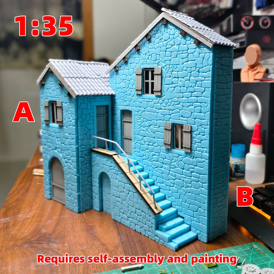 CorMake Steinhaus im Altdeutschen Stil, Miniatur-Bausatz-Modell, Maßstab 1/35 - Bild 4