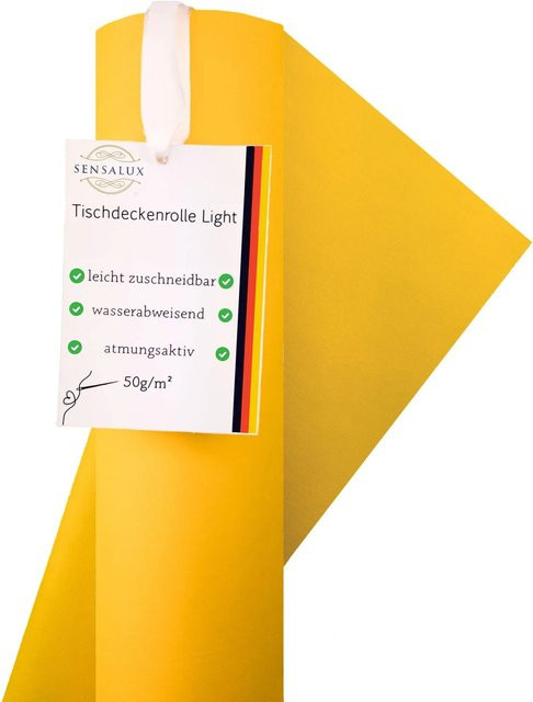 Sensalux Tischdeckenrolle Light Gelb, wasserabweisend und fleckabweisend, B: 110 cm, L: 25 m - Bild 1