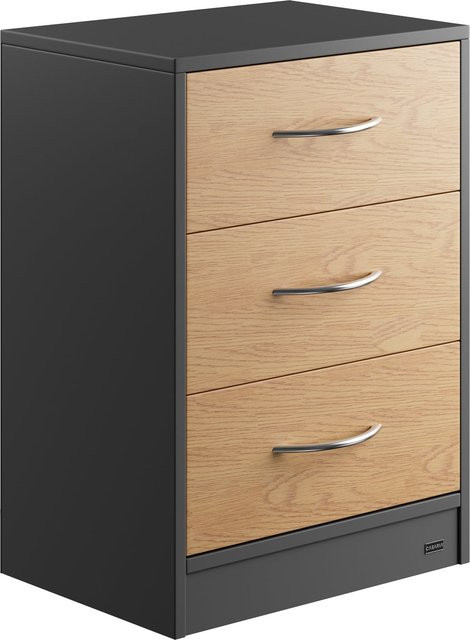 Casaria Nachttisch Eloise in Holz und Grau, B/T/H: 54 x 39 x 28 cm - Bild 1