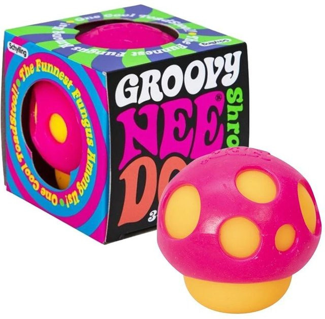 Needoh Groovy Shroom Squishy Fidget, Pilz, Weicher Stressball - Bild 1