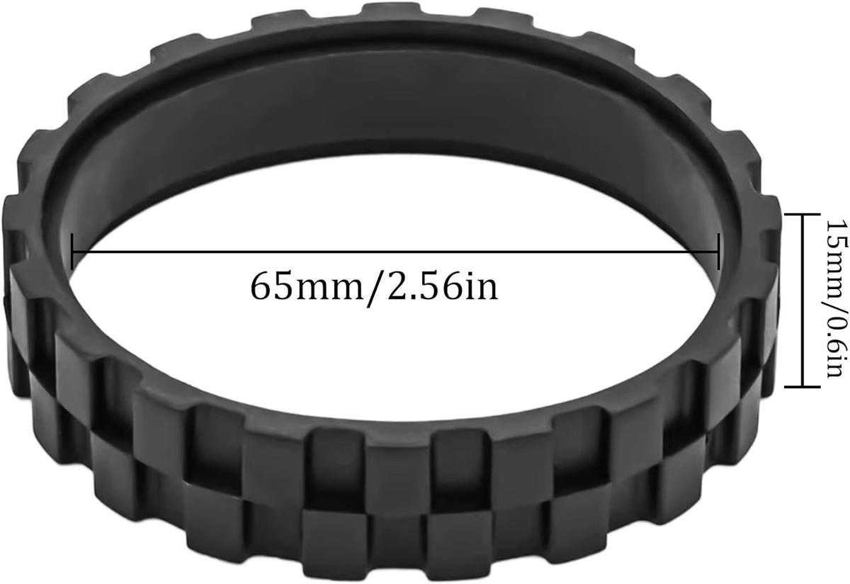 Ersatzreifen für iRobot Roomba Räder in Schwarz, kompatibel mit den Serien 500 600 700 800 900 s e und i, rutschfestes Gummi mit hoher Haftung - Bild 2