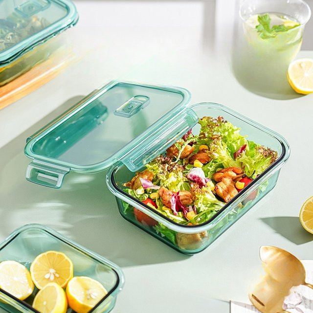 Mikrowellengeeignete Glas-Lunchbox mit Clip-Verschluss für die Arbeit und das Studium - Bild 1