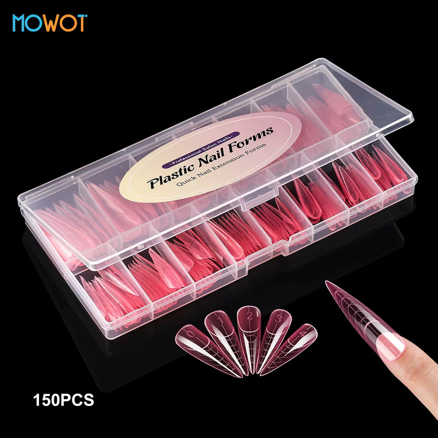 MOWOT Stiletto Dual Form Nagelform, 150 Stück, Clear - Bild 5