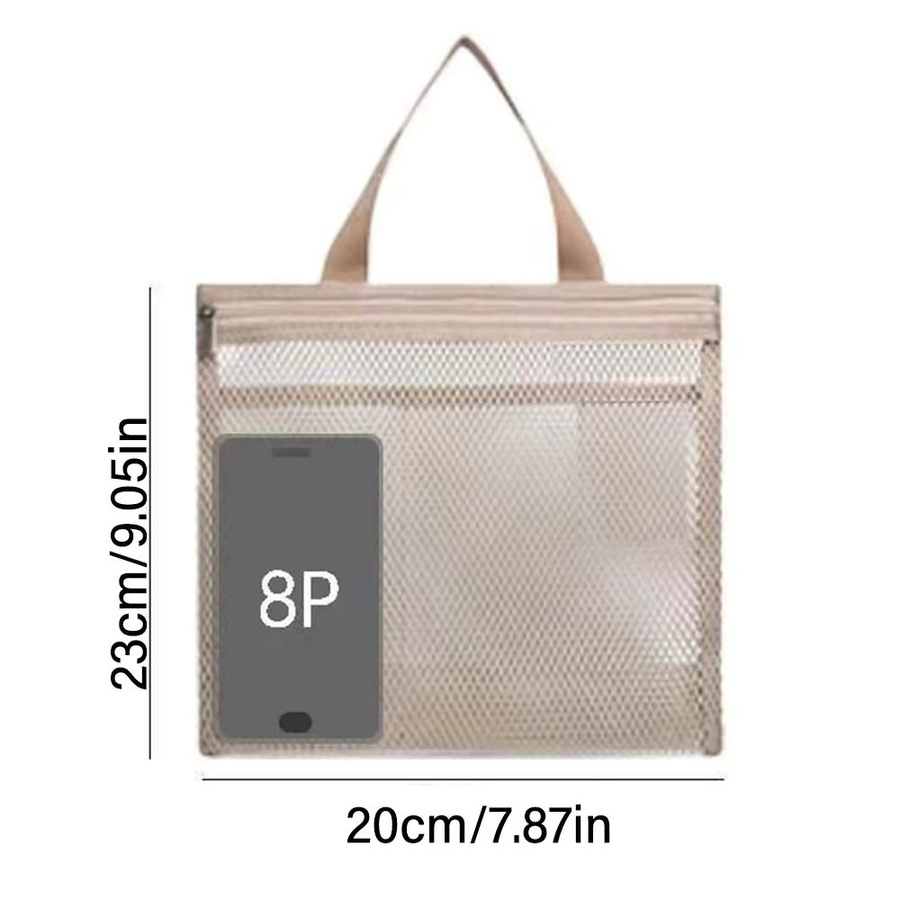 Suppleis Mesh-Reiseaufbewahrung und Kosmetiktasche in Pink, B/H/T: 23,0 x 20,0 cm - Bild 2