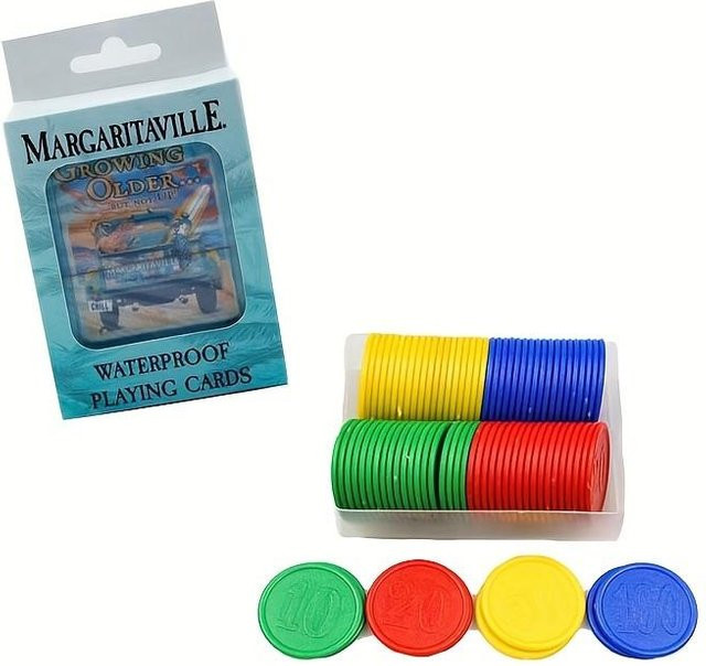 SZ-Damai Spielkartendeck und Chipskasten-Set, Grau, Kunststoff - Bild 1