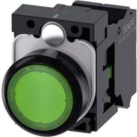 Siemens Drucktaster 3SU1102-0AB40-3BA0 in Grün aus Kunststoff - Bild 1