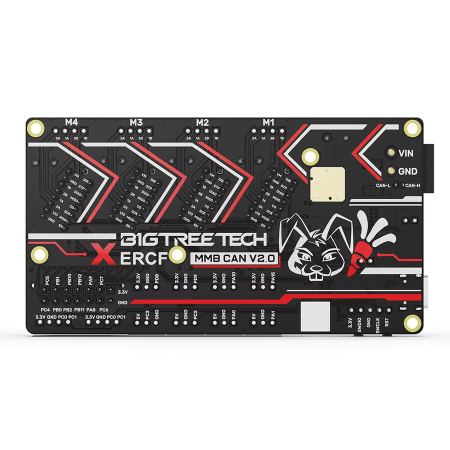 BIGTREETECH MMB CAN Board Enraged Rabbit Carrot Feeder ERCF Control Board für Voron V2.4 Trident DIY AMS Klipper, Schwarz - Bild 2
