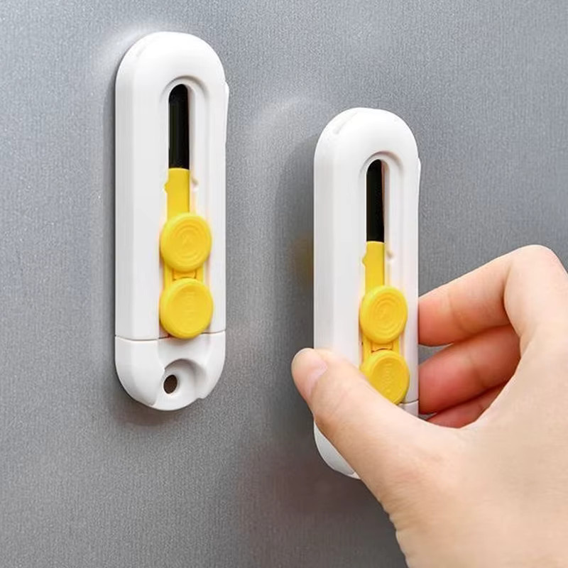 JETTING Mini Tragbares Unboxing Magnetisches Messer mit Sicherheitsschloss für Büro und Kühlschrank aus Kunststoff - Bild 2