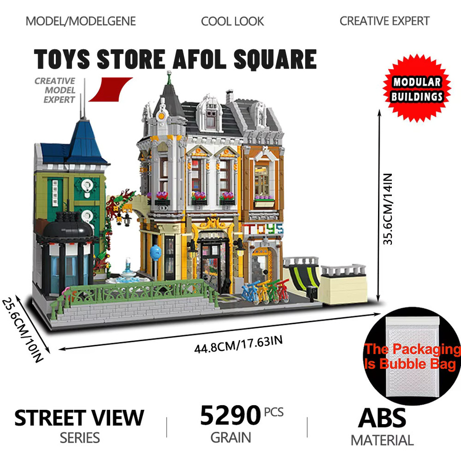 afol Street View Architektur Modellbau Steine Bunt - Bild 2