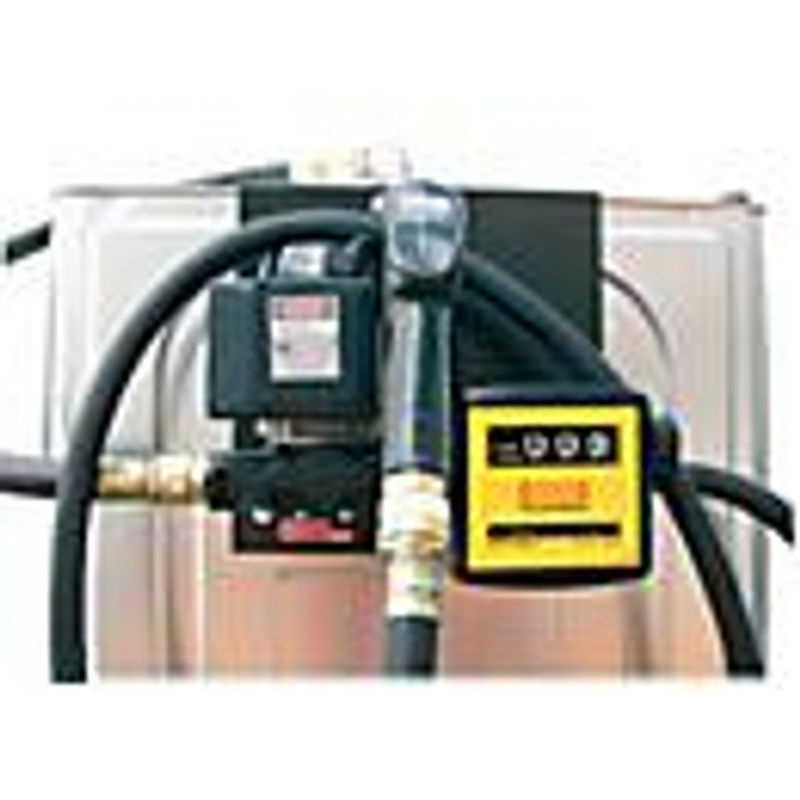 CEMO Elektropumpe in Silber mit Zählwerk, 230V, ca. 50 l/min, selbstansaugend inklusive Zapfpistole mit Halter und 4 m Befüllschlauch - Bild 3