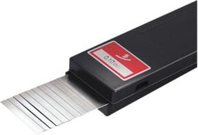 Hasberg Unterlagsfolien-Set 10-teilig aus C-Stahl in Silber, B: 50 mm, L: 300 mm, Dicke: 0,3 mm - Bild 1
