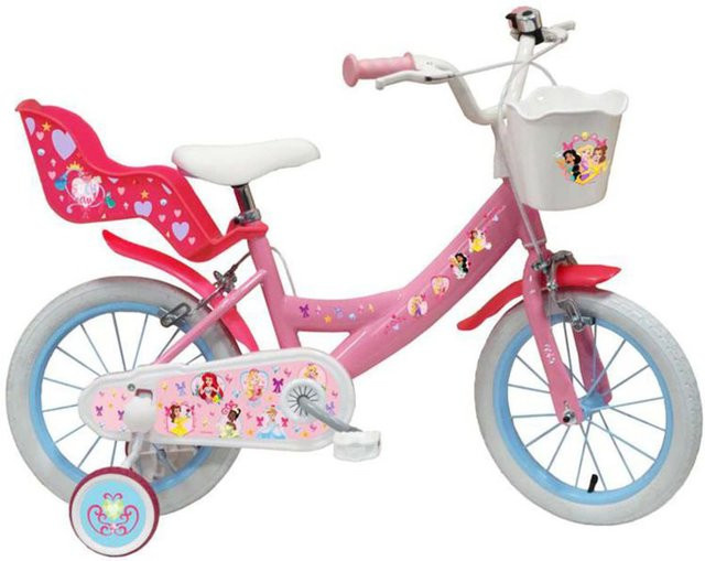 Disney Kinderfahrrad 14 Zoll mit Puppensitz und Korb - Bild 1