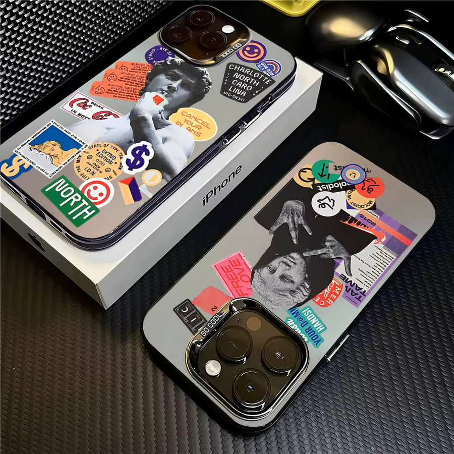 Matte David Mona Lisa Angel Eyes Handyhülle für dein iPhone (iPhone 16 bis iPhone 7 Plus) in Multicolour - Bild 3