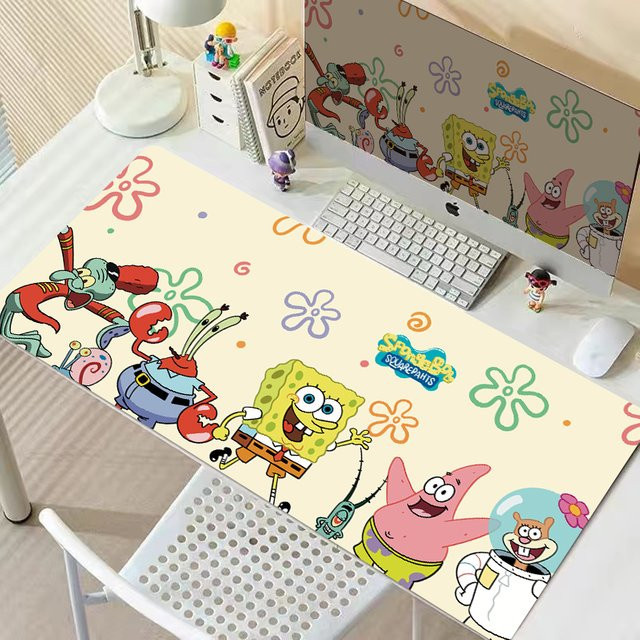 Potdemiel Mauspad SpongeBob Schwammkopf und Patrick Star Cartoon Schreibtischunterlage Multicolour - Bild 1