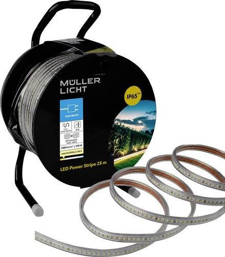 Müller-Licht LED Power Stripe LED-Streifen mit Stecker, 25 m, Warmweiß, IP65, 290W, 1000lm/m - Bild 1