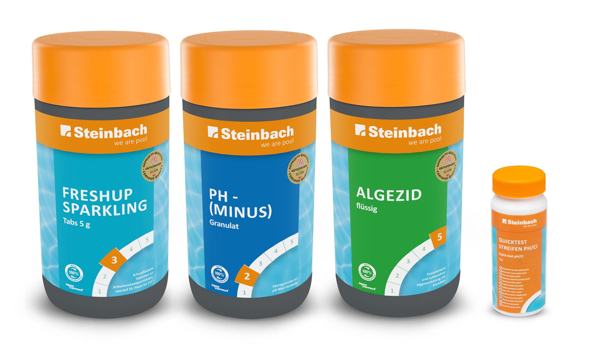 Steinbach Pool Pflegeset mit Granulat zur pH-Wert-Einstellung und Chlorung - Bild 1