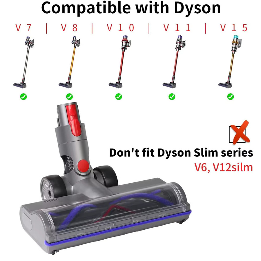 Dyson Ersatz Bürstenköpfe und Düsen mit Direktantrieb für V7 V8 V10 V11 V15 Staubsauger zur Teppichbodenreinigung - Bild 1