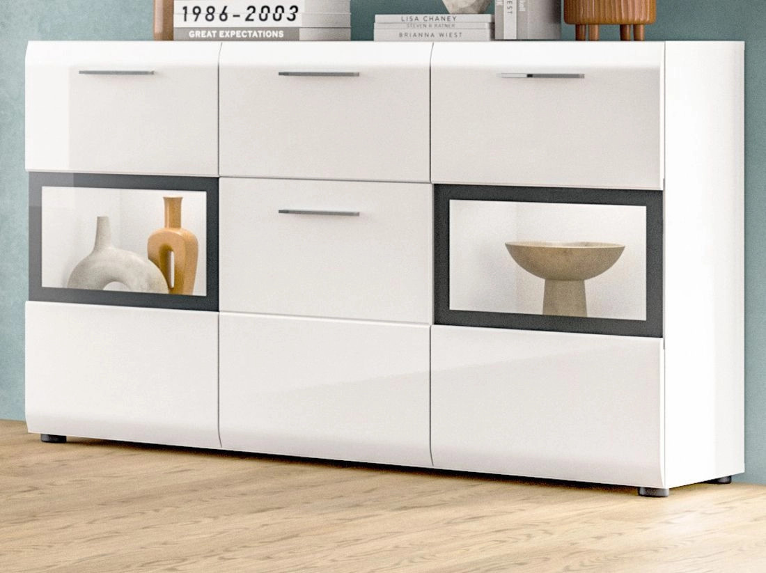 Inn.Furn Sideboard Cover in Weiß Hochglanz, Breite: 125 cm - Bild 1