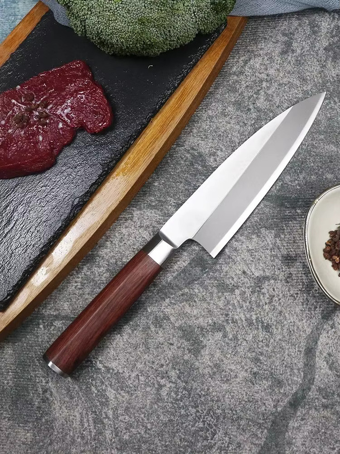 JUMCSONG Fischkopfmesser aus deutschem 1.4116 Stahl in Schwarz und Silber zum Filetieren von Fisch und Lachs - Bild 6
