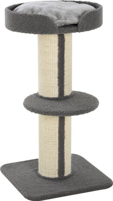 PawHut Kratzbaum für Katzen in Grau mit Sisal und Plattform für Spiel und Entspannung - Bild 1