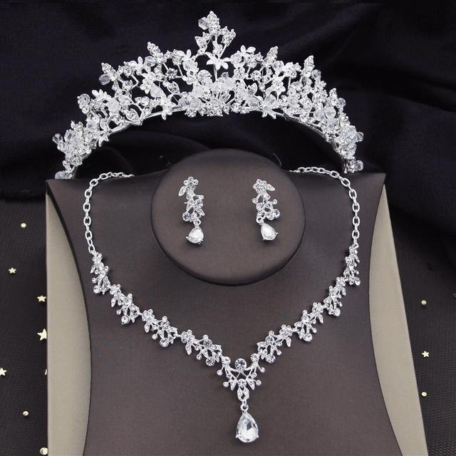 Wucifang Jewelry Schmuck-Set, Kristall, Perle, Zinklegierung, Damen - Bild 1