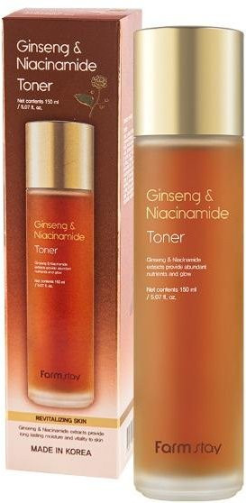 Farm Stay Ginseng & Niacinamid Toner, 150 ml, für trockene Haut - Bild 1