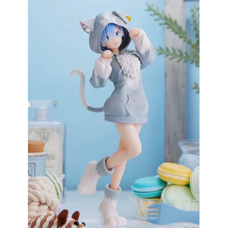 Bandai Re:Zero Rem Emilia Cat Figur, 18cm, Bunt / Mehrfarbig - Bild 2