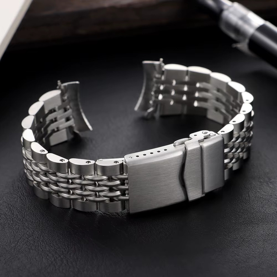 crazyband Uhrenarmband Edelstahl, Silber, Herren, 20 mm, 22 mm - Bild 2