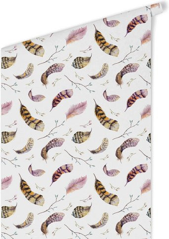 K&L Wall Art Vliestapete Kinder Federn Boho Deko Indianer, mehrfarbig, matt - Bild 1