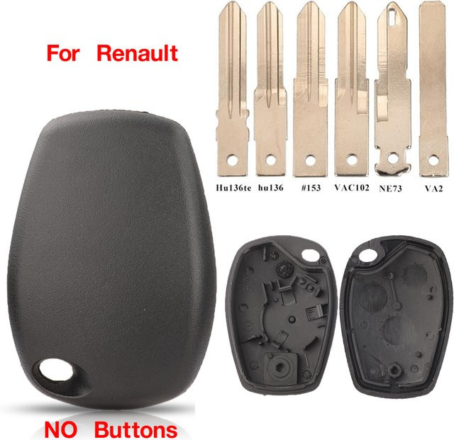 Jingyuqin Transponder Schlüssel Shell für Renault, Dacia, Nissan und Opel in Schwarz - Bild 1