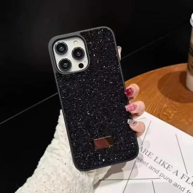 Luxuriöse Strass-Telefonhülle für dein iPhone 12 in Schwarz - Bild 1