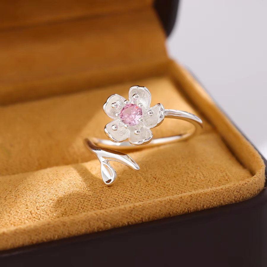 GaGa-Duck Ring, 925 Silber, Rosa Kristall, Damen - Bild 3