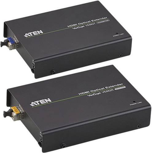 ATEN VE882-AT-G HDMI Extender über Glasfaserkabel in Schwarz mit 600 m Reichweite - Bild 1