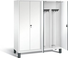 C+P Spind Evolo Schwarz-Weiss mit Front in Weiß und Korpus in Verkehrsweiß, H x B x T: 185 x 159 x 50 cm - Bild 1