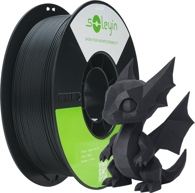 Creality Soleyin Ultra PLA 3D-Drucker Filament 1,75mm Schwarz 1kg für Hochgeschwindigkeits-FDM-Druck - Bild 1