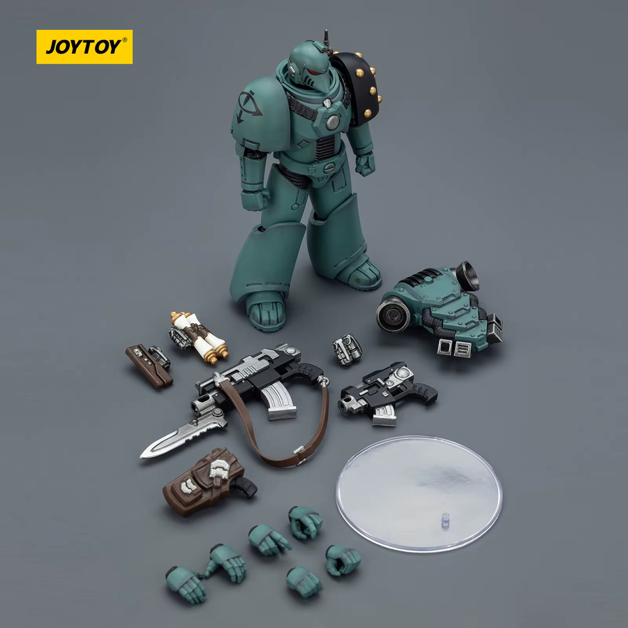 JOYTOY Warhammer 40K Alpharius Horus Heresy Alpha Legion MKIII Taktischer Space Marine Actionfigur, 1/18, Einzelfigur - Bild 2