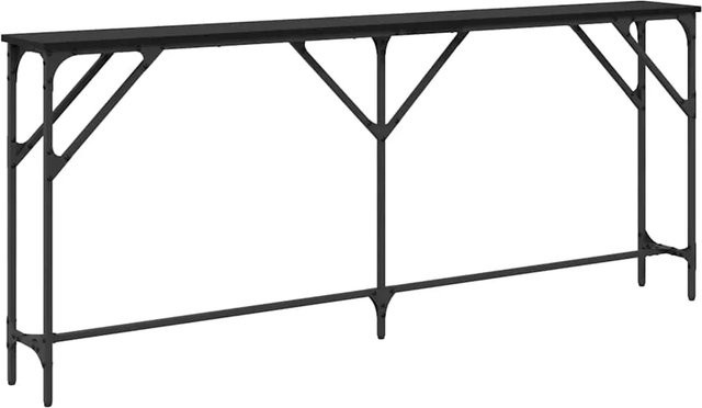 vidaXL Konsolentisch in Schwarz und Eichen-Optik im industriellen Design, B/T/H: 180 x 23 x 75 cm - Bild 1