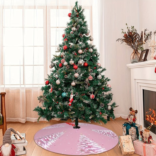 VIKAMA Weihnachtsbaumkleid in Rosa für die Innen- und Außendekoration - Bild 1
