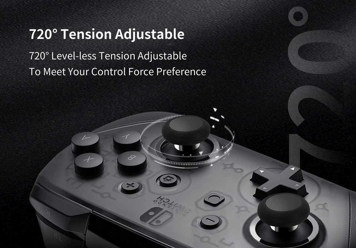 Gulikit NS 55 720 Grad Spannungsverstellbarer TMR-Joystick in Schwarz für Switch Pro, PS5, PS4 und Xbox Series Controller zur Reparatur - Bild 2