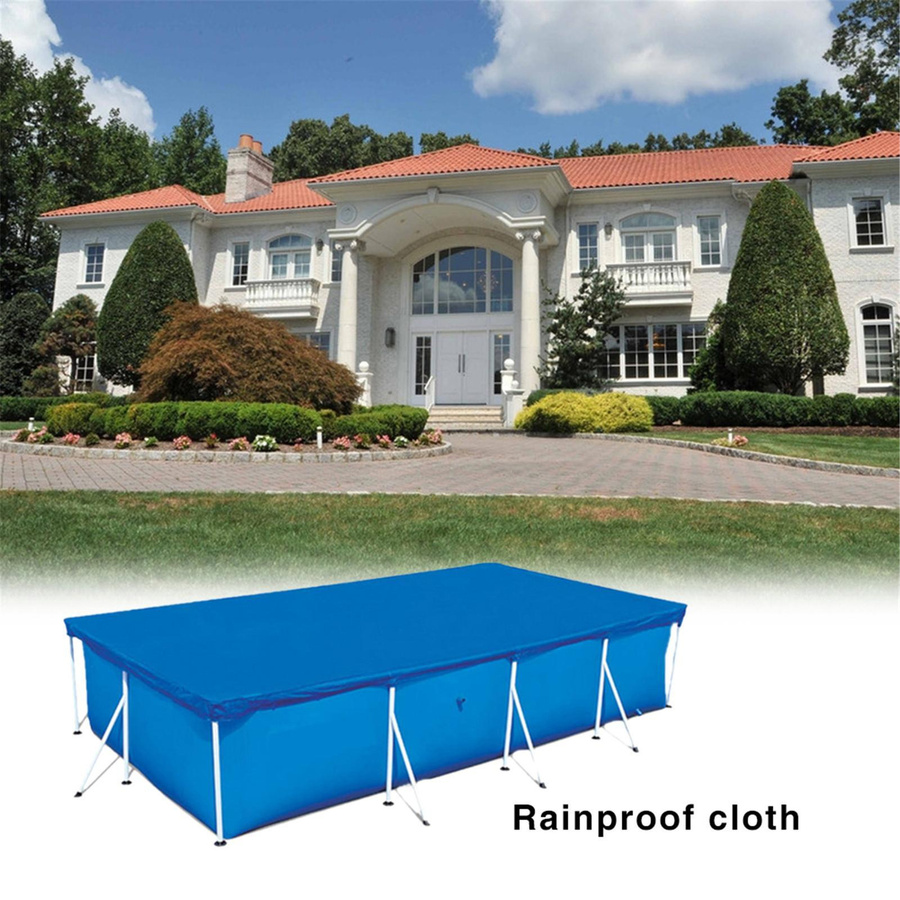 CosyHome Poolabdeckung aus Polyester in Blau, rechteckig, B/T: 220 x 220 cm - Bild 5