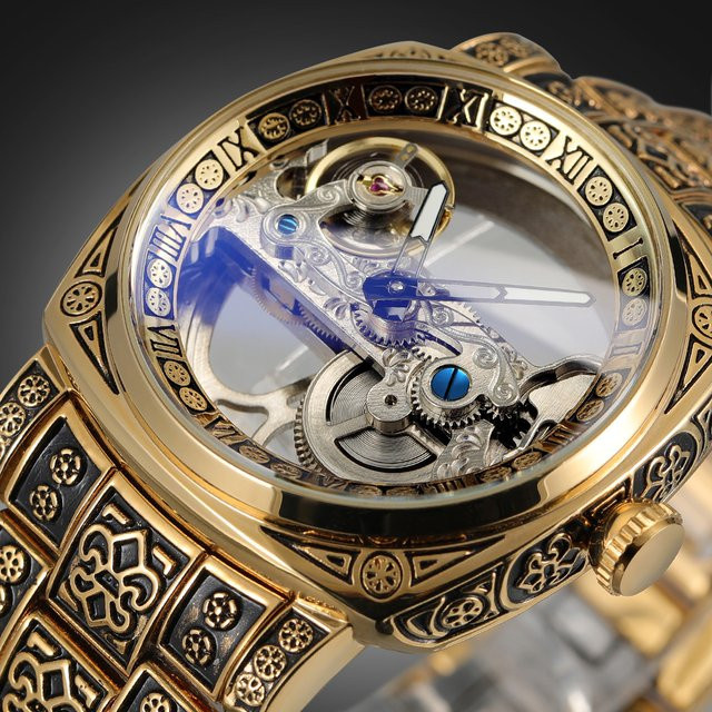 Forsining Armbanduhr, Automatik, Gold, Edelstahl, Herren - Bild 1