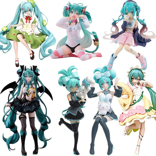 Bandai Hatsune Miku Cinnamoroll Action Figure, PVC Modell Puppe - Bild 1