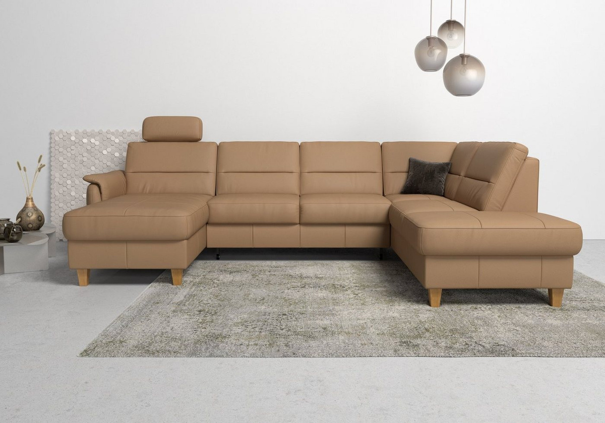 Home affaire Wohnlandschaft Palmera U-Form mit Schlaffunktion und Bettkasten, Breite: 308 cm - Bild 1