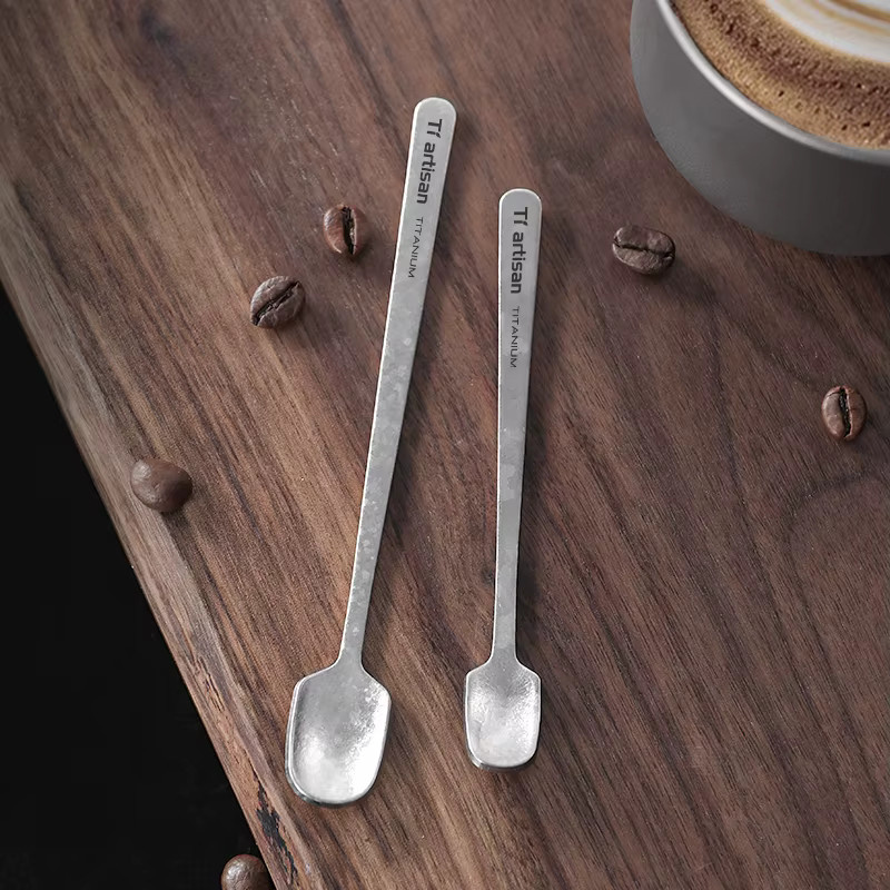 Tiartisan 2er-Set Titan-Löffel in Silber, ultraleichtes Camping-Geschirr für Kaffee, Tee, Dessert und Eiscreme - Bild 5
