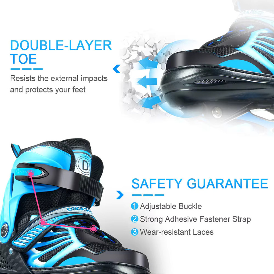 TOMSHOO Tracer Inline Skates, einstellbar, mit Beleuchtung, Rollschuhe - Bild 3